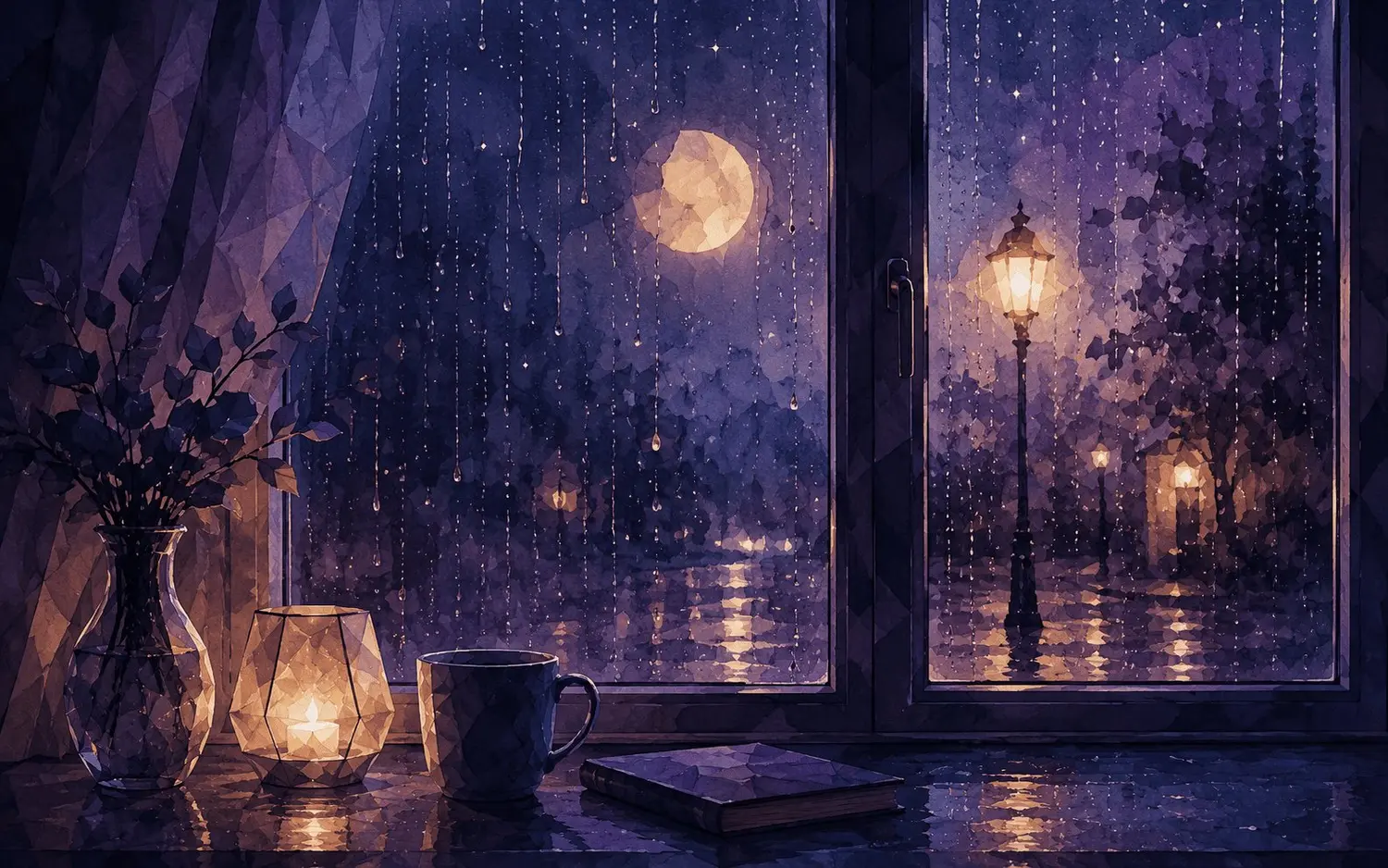 雨の夜に、静かに眠る